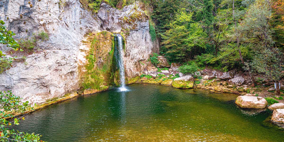 scenic view of the ilica waterfall in the kure mountains in turkey