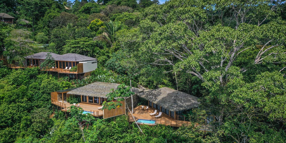 aerial view of lapa rios in costa rica