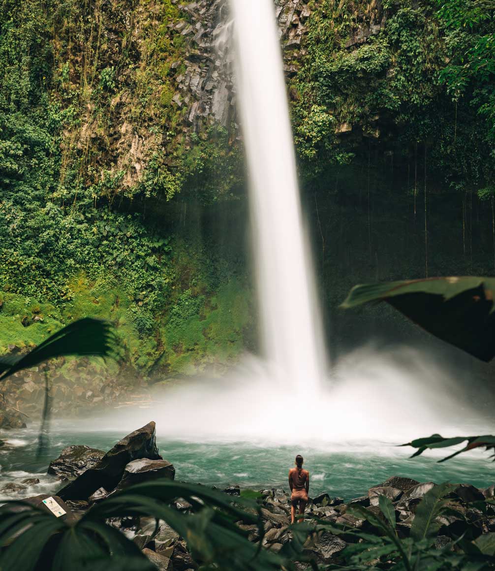 swimming at the waterfall near nantipa