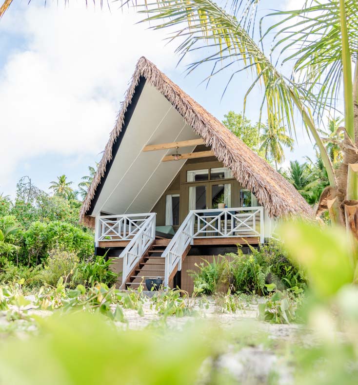 beach bungalow exterior at alphonse island