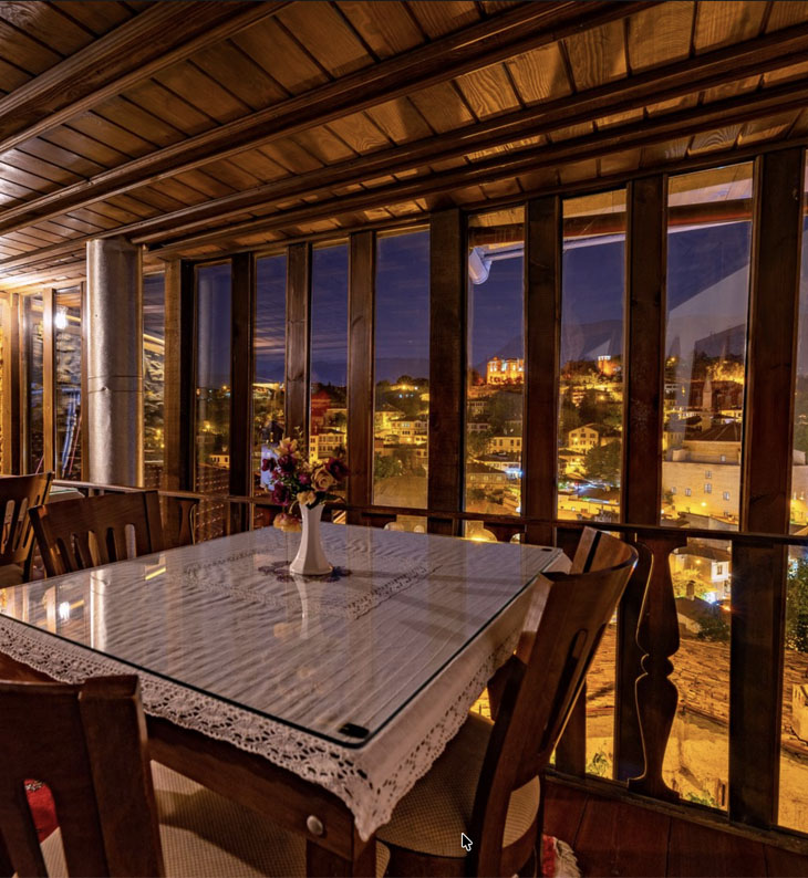 view through the windows at seyir konak in turkey