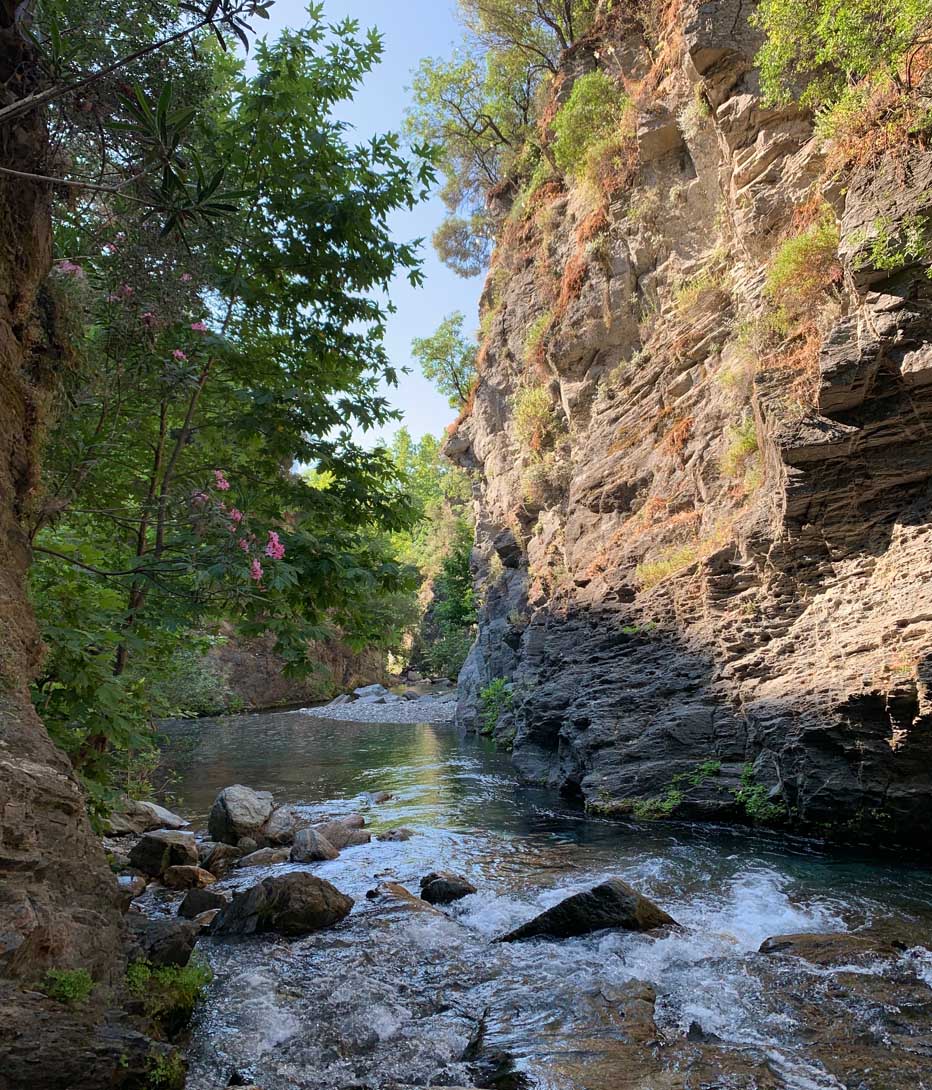 river through sahindere canyon in mount ida national park turkey