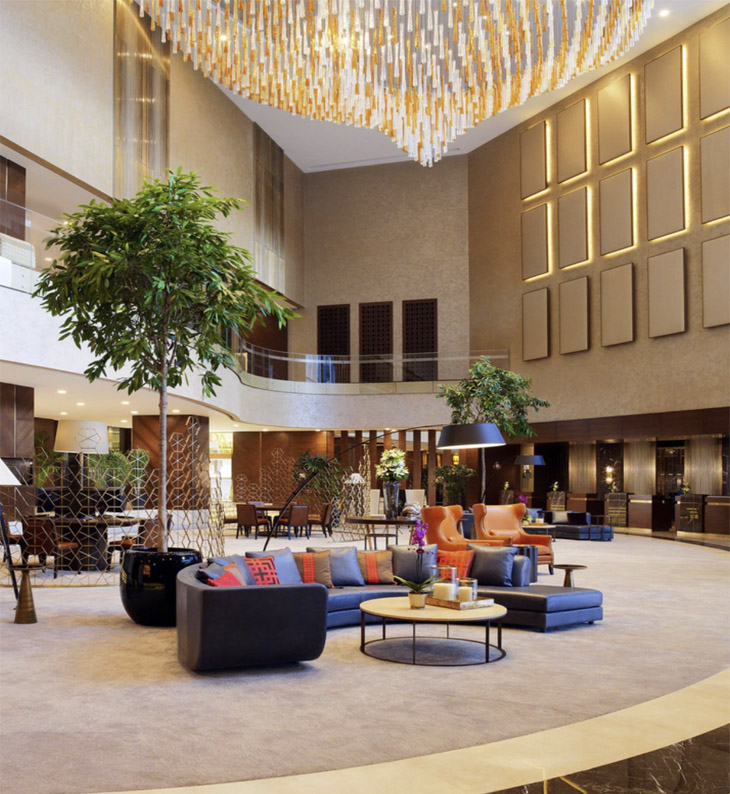 lobby of the samsun sheraton hotel turkey